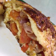 A picture of Herbed Tomato & Onion Omelette - Dairy free (or not).