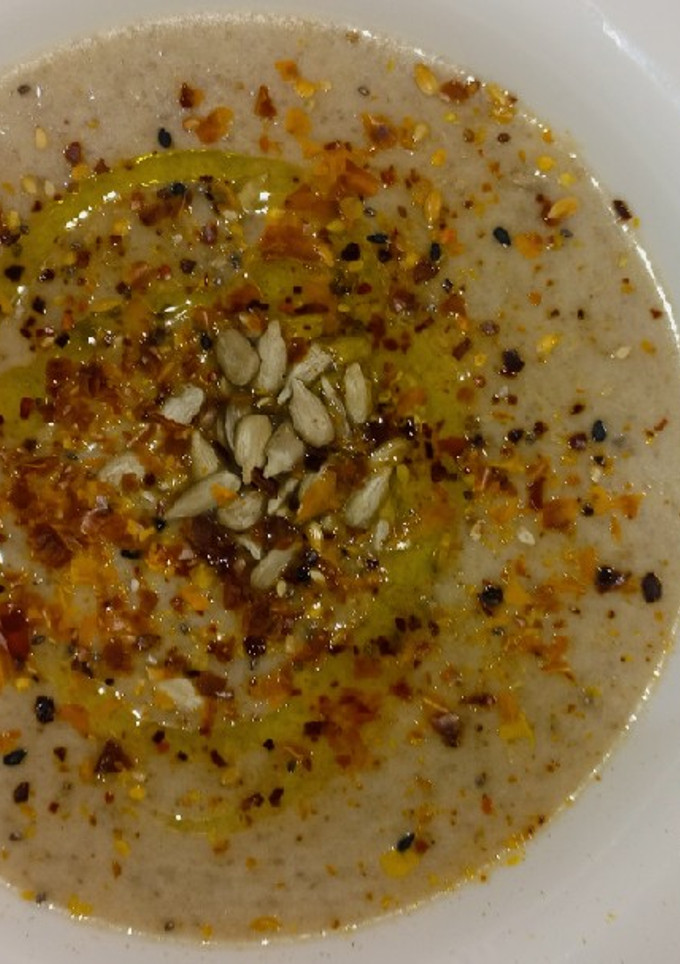 Una foto de Crema de Portobellos