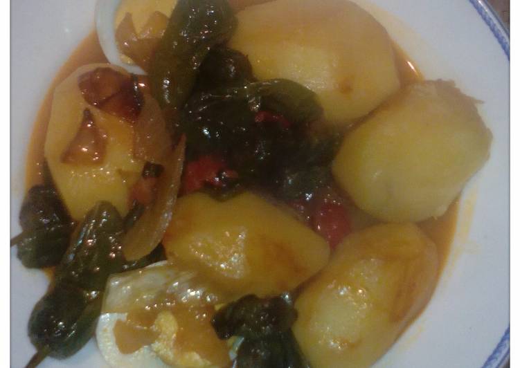 Patatas con pimientos