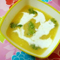 A picture of Creamy Pumpkin soup.