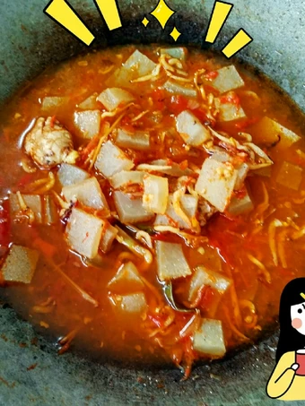 Langkah Gampang Menyiapkan Resep Kikil, ikan teri kuah seblak pedas yang Bisa Manjain Lidah Anti Ribet, Uenak Banget