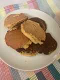 Mini panqueques de avena y banana