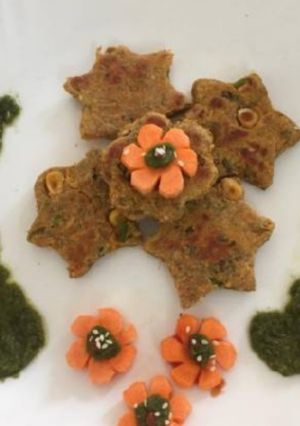 A picture of Mix veggies star parantha.