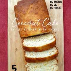 รูปของ Coconut Cake, NO eggs, butter/oil, mixers