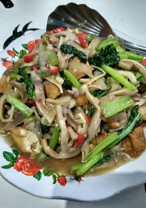 Foto resep Tumis jamur tahu sawi