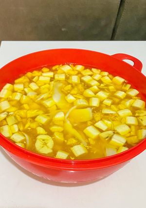 Foto resep Es Buah / Es Kelapa Jeruk