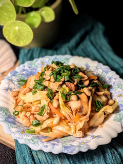 微(偽)泰風蔬食炒意大利麵 的食譜成品照片