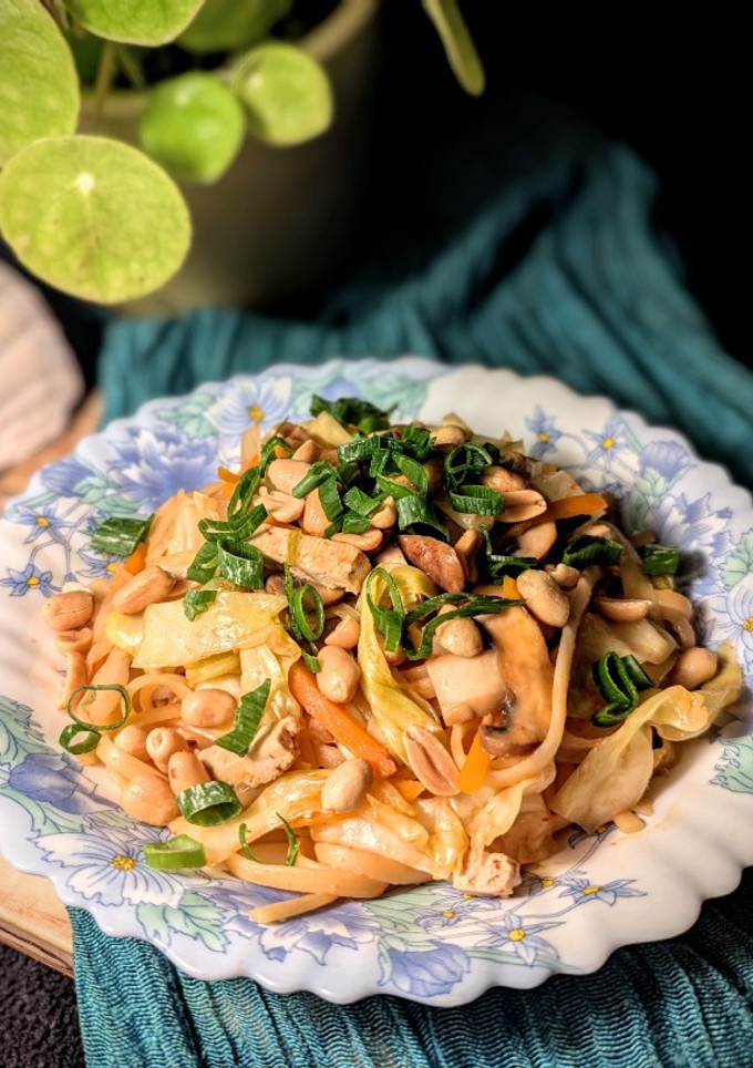 微(偽)泰風蔬食炒意大利麵 的食譜成品照片