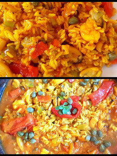 Una foto de Paella de mariscos sencilla. #delantaldorado