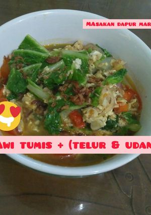 Foto resep Sawi tumis (telur+udang)