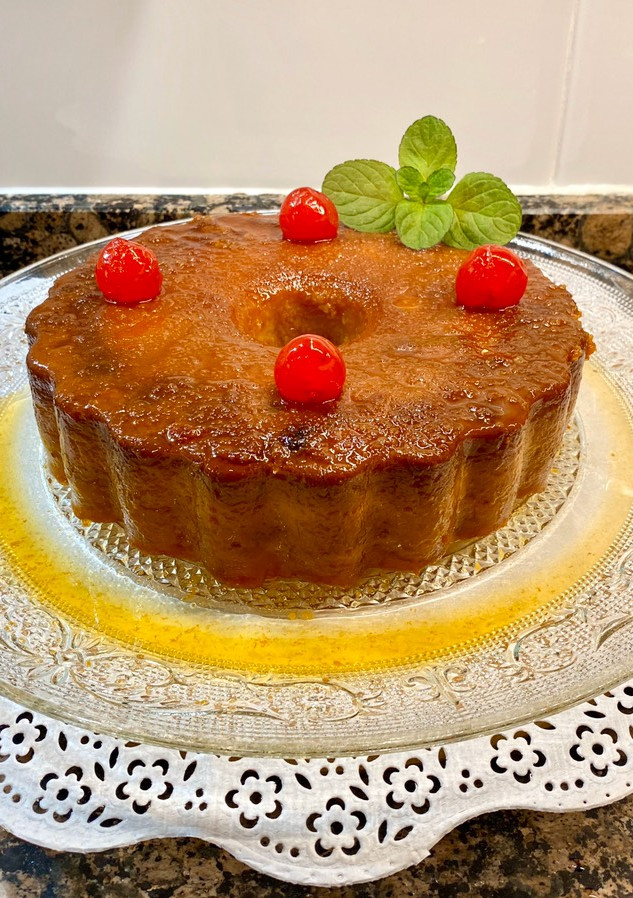 Una foto de Budín de bizcocho en olla rápida
