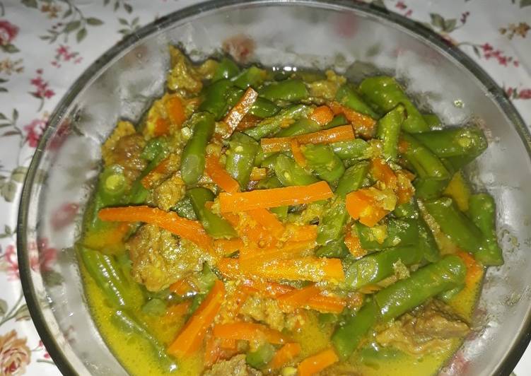 Acar buncis wortel pake daging ala mama ina