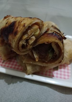 A picture of Tikka Boti Paratha Roll.