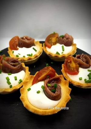 Una foto de Canapés de anchoa en tartaletas