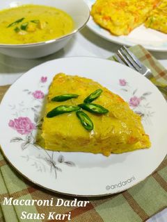 Foto resep Macaroni Dadar Saus Kari