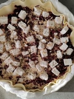 Une photo de Tarte salée betterave et feta