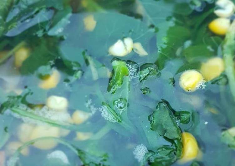 Sayur Bayam Jagung ala anak Kos