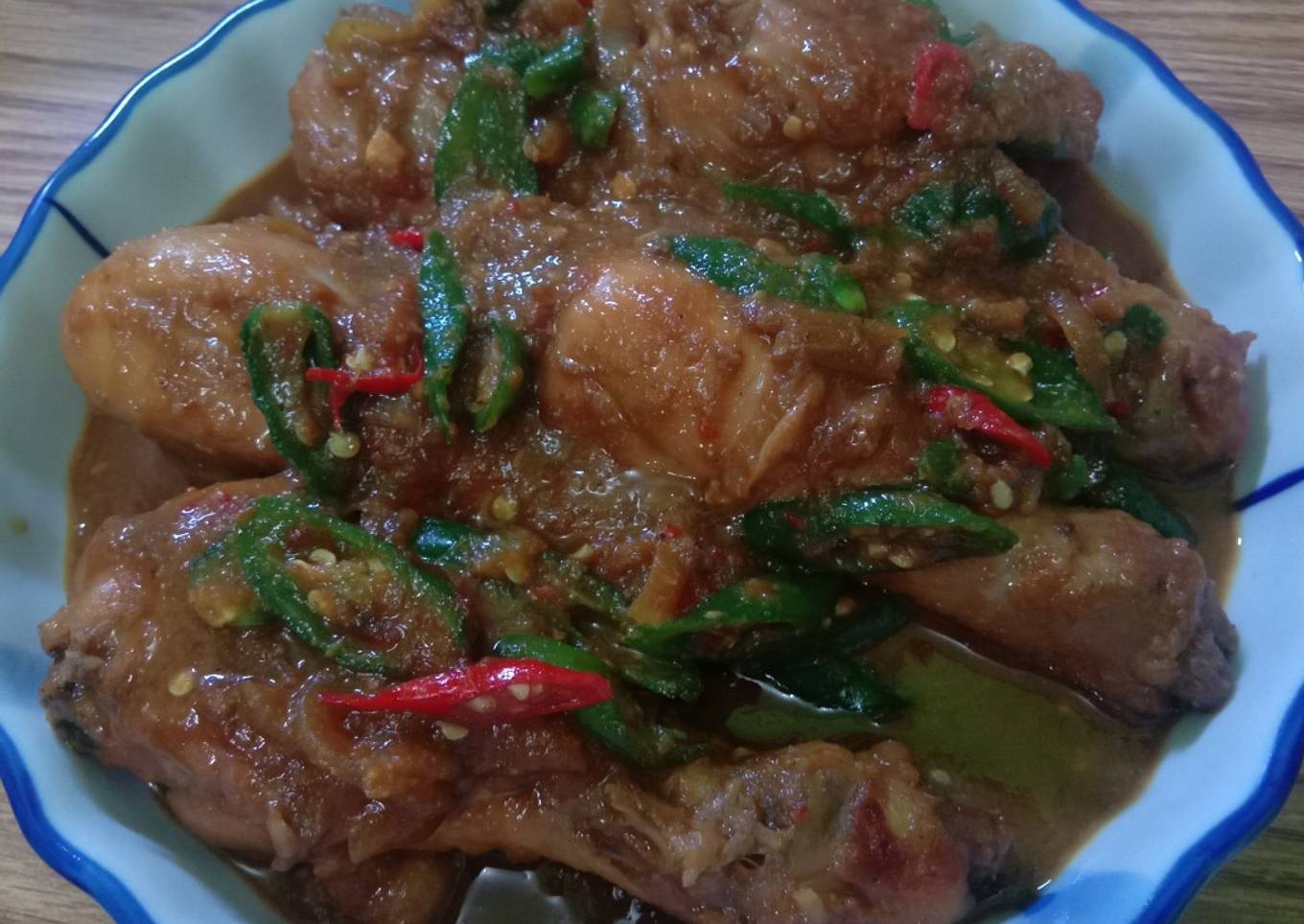 Ayam kecap Cabe ijo