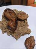 Puré de harina tostada con higos. "Zanko Murkë"