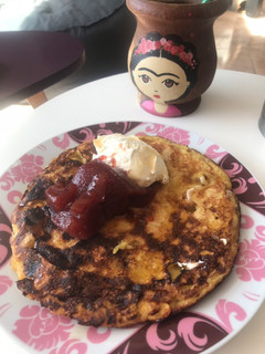 Una foto de Tortilla de banana y castañas, sin tacc, sin azúcar agregada
