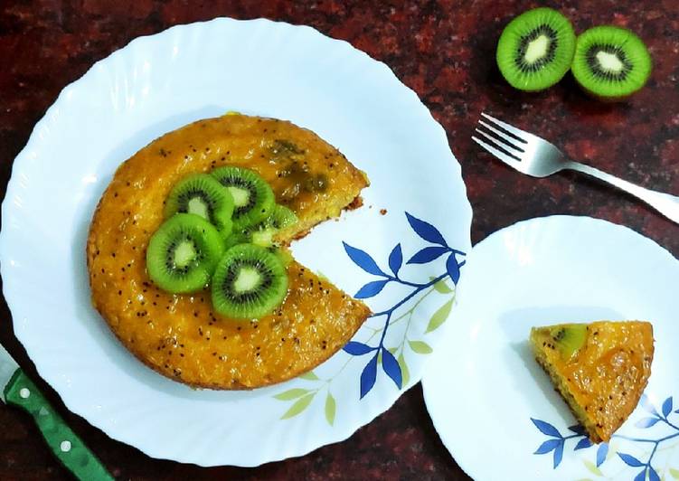 Semolina mango kiwi cake