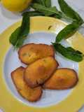 Madeleines au citron et à la menthe
