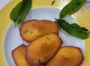 Une photo de Madeleines au citron et à la menthe