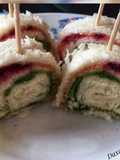 5 Minute Fireless Pinwheel Sandwich - Quick Tiffin