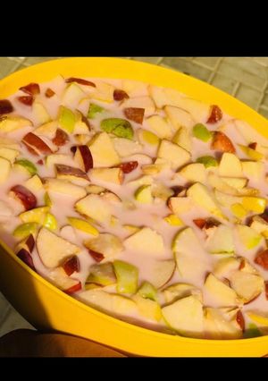 A picture of Fruit in Youghurt Recipe By khadija Ahmad Badamasi.
