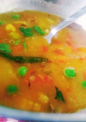 A picture of Mixed vegetables Tuvar dal.