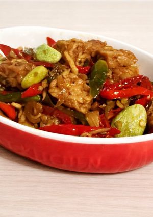 Foto resep Oseng teri tempe pete