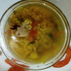 A picture of Moong Dal soup.