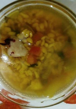 A picture of Moong Dal soup.