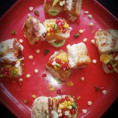 A picture of Fried bread dhokla.
