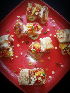A picture of Fried bread dhokla.
