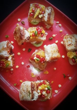 A picture of Fried bread dhokla.
