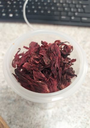 Una foto de Botana de jamaica tipo papas