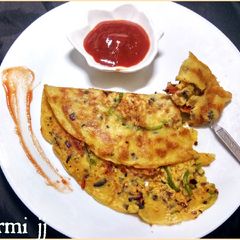 A picture of Vegetables Omlette.