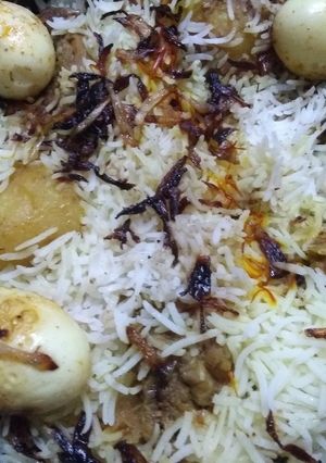 A picture of Chicken biryani.