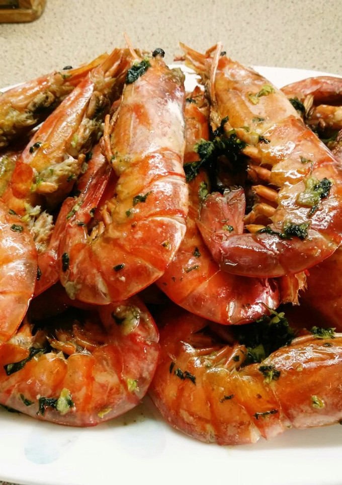 Una foto de Gambones al horno