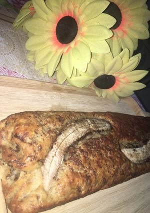 O poză a rețetei Banana bread cu ciocolată.