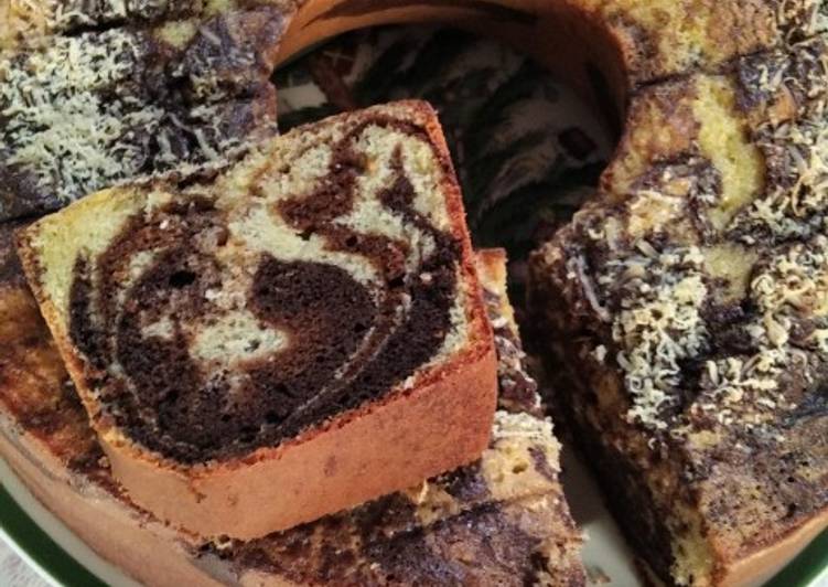 Rahasia Membuat Marmer cake mocca coklat yang Nikmat
