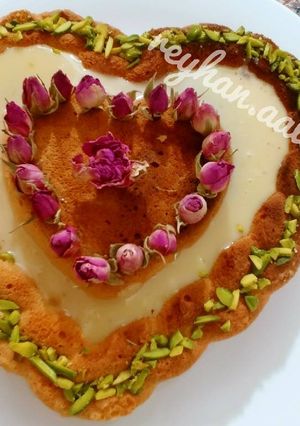 عکسی از دستور کیک هل و گلاب