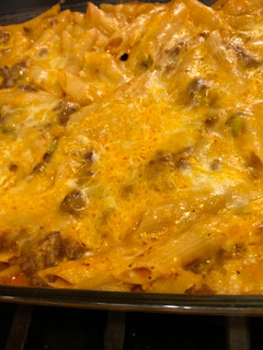 A picture of Ground beef casserole.
