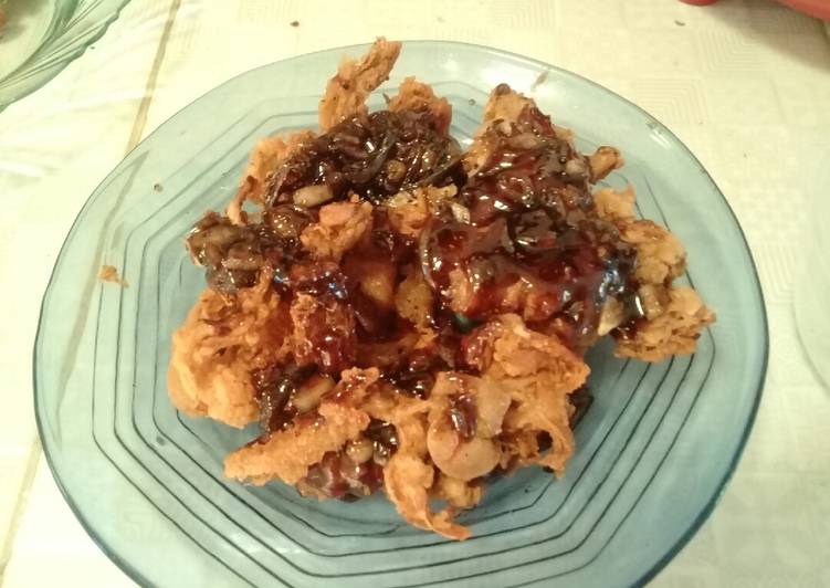 Jamur krispi saos teriyaki