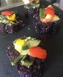 Riso venere integrale con verdure