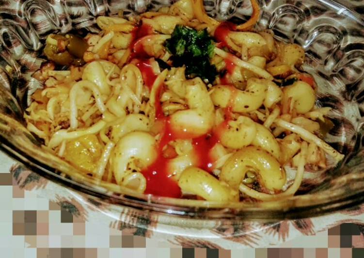 Recipe of Ultimate Spicy chicken macaroni with spaghetti