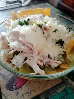 Una foto de ¡¡Chilaquiles de pollo!! #masconmenos