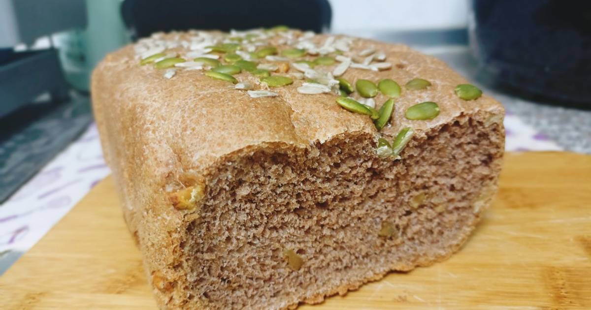 Pan integral con nueces en panificadora Lidl Receta de Der Bäckermeister-  Cookpad