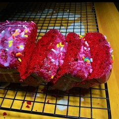 A picture of Red velvet loaf cake(oilbase).